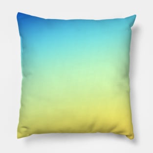 Gorgeous Blue to Yellow Gradient Pillow