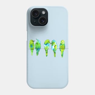 Five birds on a wire Phone Case