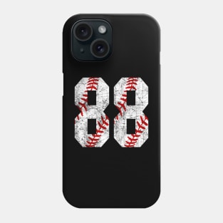 Vintage #88 Baseball Laces Baseball Mom Jersey Love Baseball Phone Case