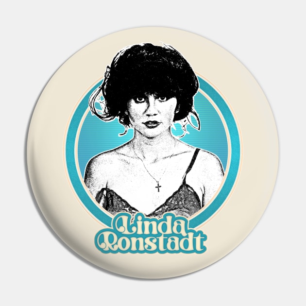 Linda Ronstadt /\/ Original 1970s Style Fan Art Design Pin by DankFutura