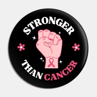 Women Union Fist Stronger Than Breast Cancer Awareness Pin