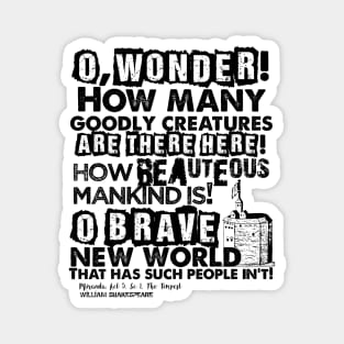 The Tempest Brave New World Quote Magnet