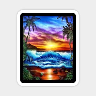 Sunset Hawaiian seascape Magnet