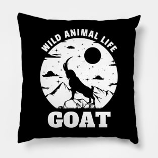 Wild Animals Life Of Goat Pillow