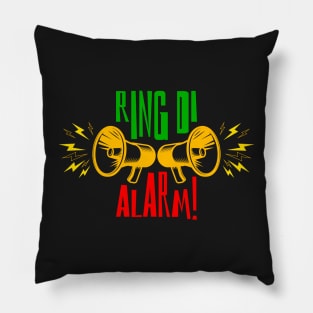 Ring Di Alarm Rasta Colors Reggae Pillow