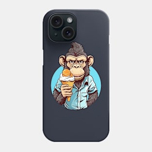 Monkey Eating Ice Cream Phone Case