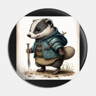 Garden Rustler Badger #1 Pin