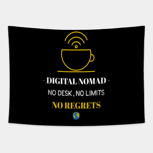 Digital Nomad No Regrets Tapestry