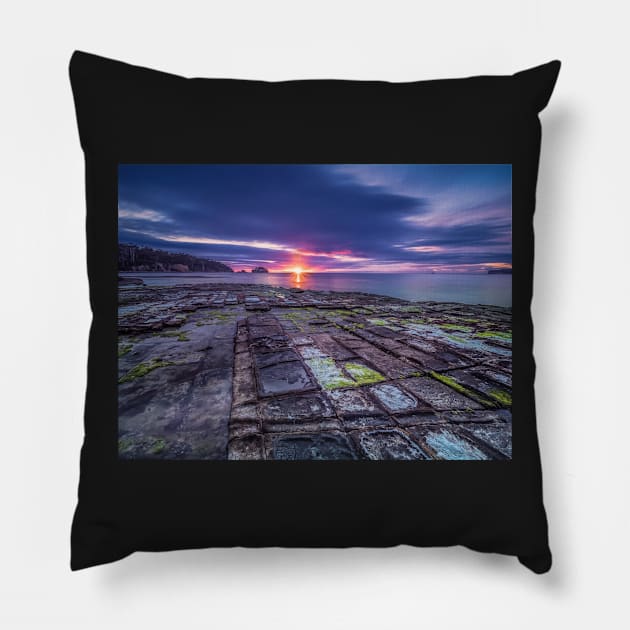 Tessellated Sunrise Pillow by LukeDavidPhoto