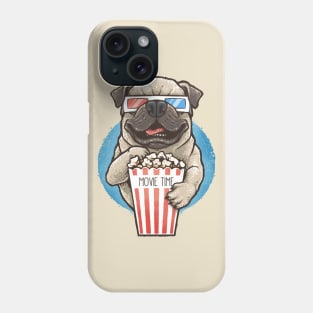 Its Pug Movie time Phone Case