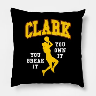 Caitlin Clark, You Break It You Own It Pillow