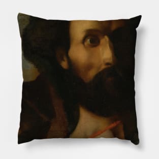 Sketch Of Head And Hands Of St. John For Jesus Remet A Saint Pierre Les Clefs Du Paradis by Jean-Auguste-Dominique Ingres Pillow