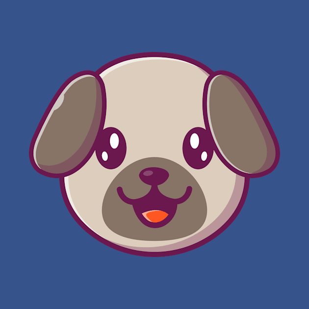 Cute Dog Face Cartoon (3) by Catalyst Labs