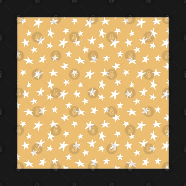 VINTAGE RETRO YELLOW CREAM STAR MATISSE by blomastudios