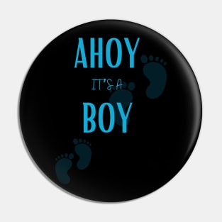 Ahoy it's a boy " new mom gift" & "new dad gift" "it's a boy pregnancy" newborn, mother of boy, dad of boy gift Pin