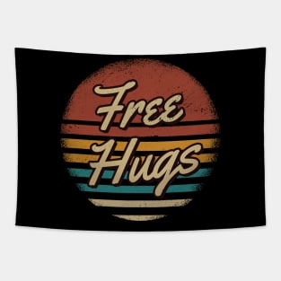 Free Hugs Retro Style Tapestry