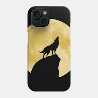 Wolf Howling at the Moon Phone Case