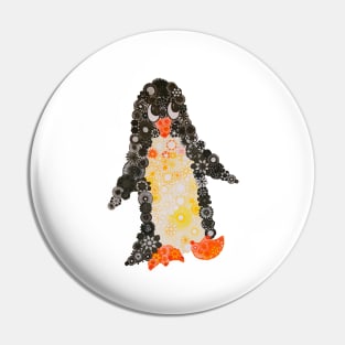 Spirograph Penguin: a Patterned Spirograph Collage Pin