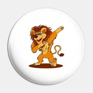 'Dabbing Dancing Lion' Funny Dabbing Animal Gift Pin