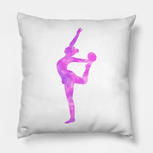 Pink Rhythmic Gymnast Ball Pillow