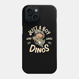 Dinosaur Design - A Boy Who Loves Dinos Phone Case