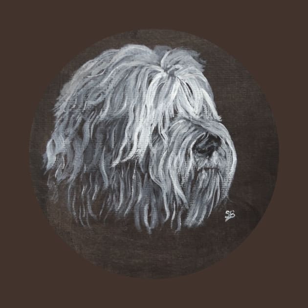 Tibetan Terrier Head by Dragonfairy