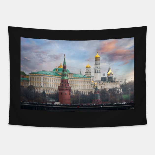 The Grand Kremlin Palace in Moscow, Russia Tapestry by mitzobs