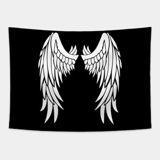 Angel Wings On Back Tapestry