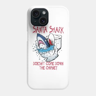 Toilet Shark Santa Phone Case