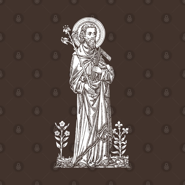 St. Joseph - chocolate brown bkg by DeoGratias