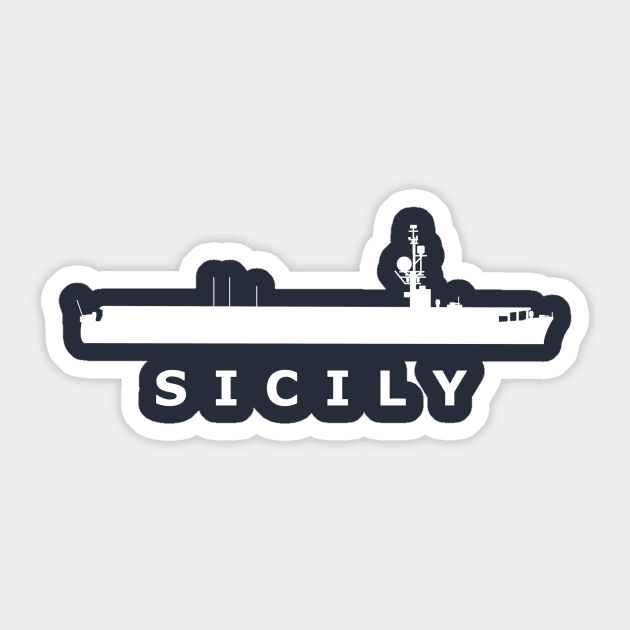 USS Sicily (CVE-118) - Aircraft Carrier - Sticker | TeePublic