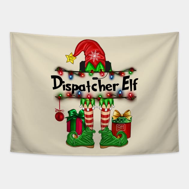 Dispatcher Christmas Elf Tapestry by Shirts by Jamie