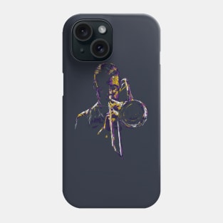 abstract jazz trumpet player colorful Phone Case