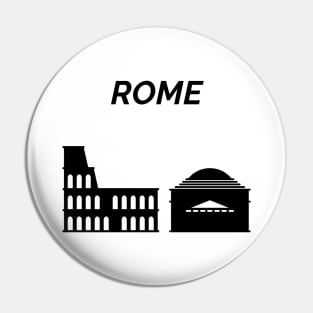 Rome Capital of Italy Skyline Pin