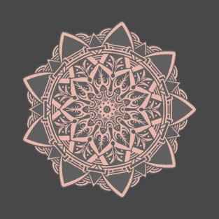 Leafy Pink Mandala T-Shirt