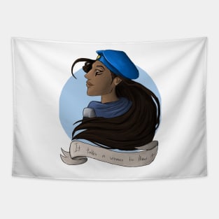 Takes a Woman- Captian Amari Tapestry