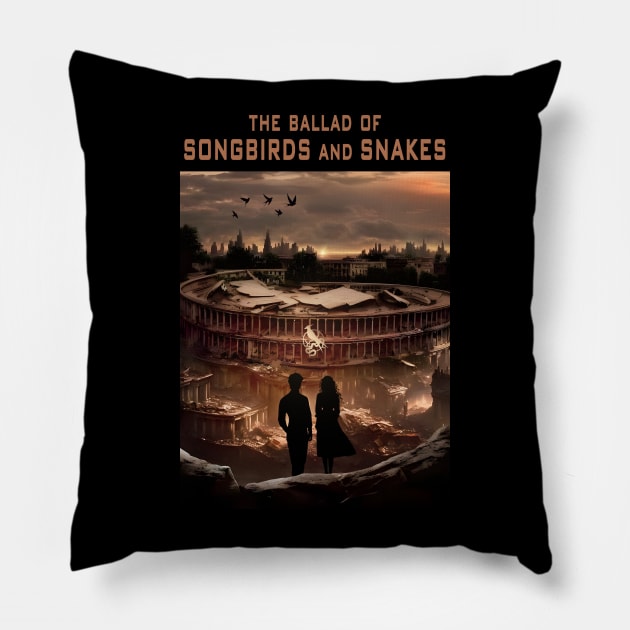 the ballad of songbirds and snakes Pillow by rysiupol