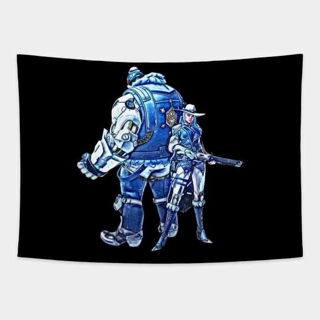 Overwatch Ashe Winter Skin Tapestry by Green_Shirts