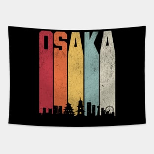 Osaka Vintage Skyline Tapestry