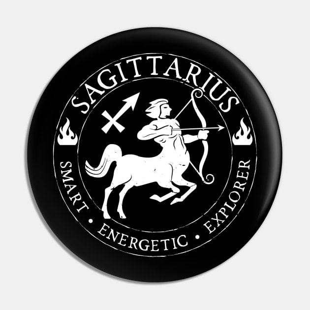 Sagittarius Zodiac Birthday Star Sign Zodiac Gift Pin by atomguy