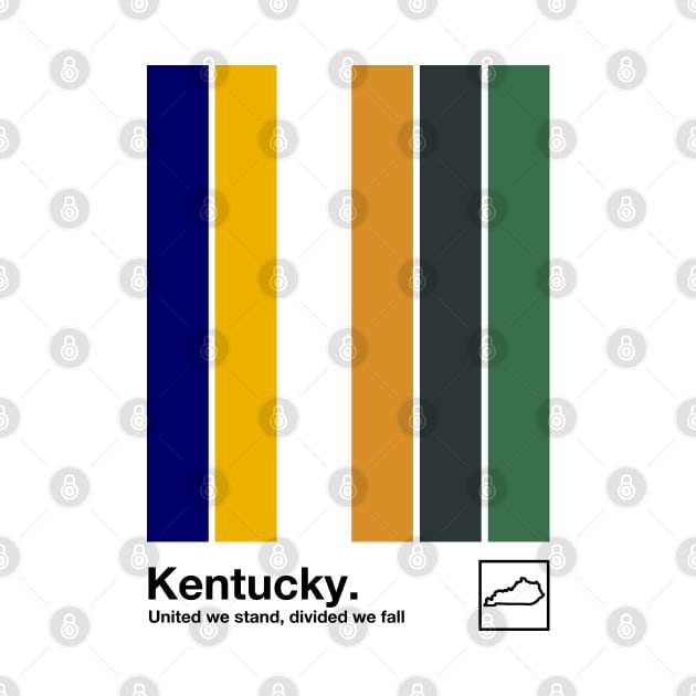 Kentucky State Flag  // Original Minimalist Artwork Poster Design by DankFutura