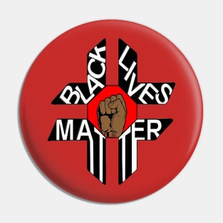 Black lives matter red heart Pin