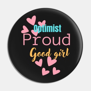 Optimist proud good girl, follow the series of moods Pin