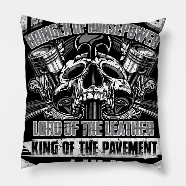 I am a Biker Tshirt - Biker Attitude Quotes Pillow by MADesigns