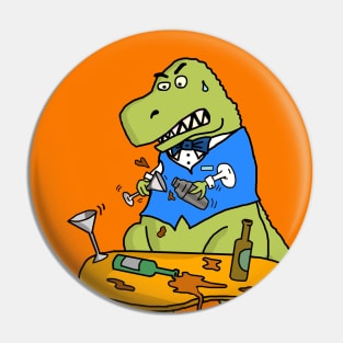 Tyrannosaurs Rex the Bartender Pin