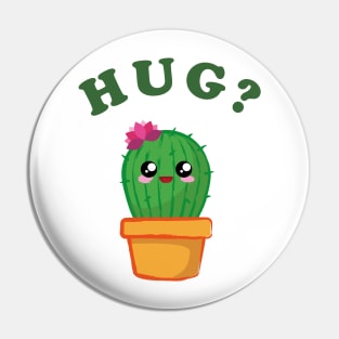 Cactus Kawaii Hug Pin