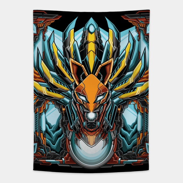 Mechanized Nine Tailed Fox Tapestry by IMBAKID