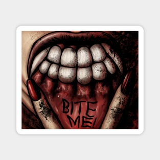 Vampire Bite Me Color Magnet