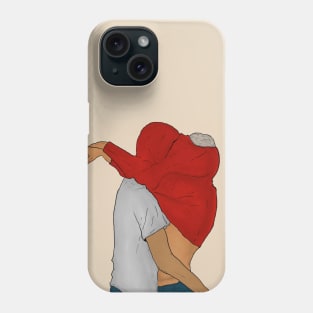 Couple giving a kiss Phone Case