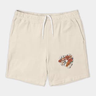 Dead Inside Floral Skeleton Halloween Shorts